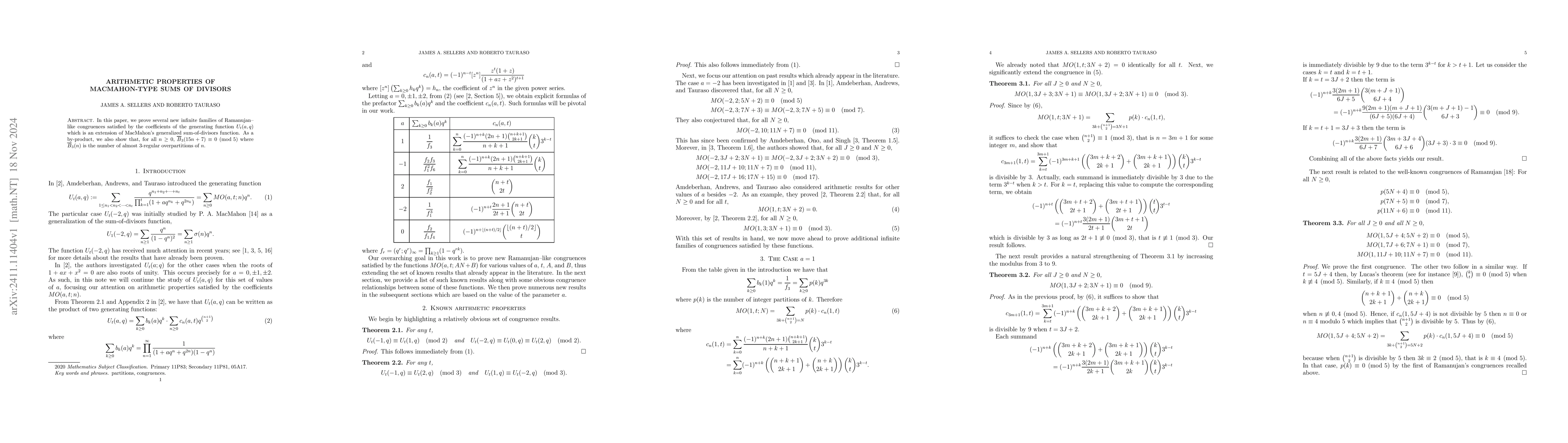 Thumbnail for Arithmetic properties of MacMahon-type sums of divisors