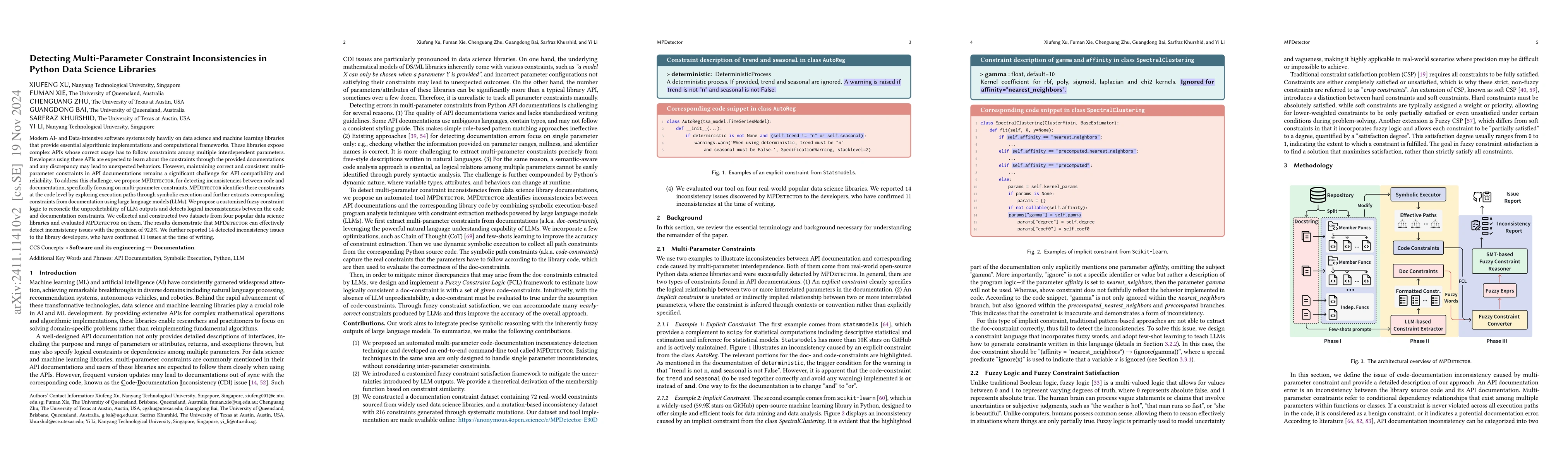 Thumbnail for Detecting Multi-Parameter Constraint Inconsistencies in Python Data
  Science Libraries