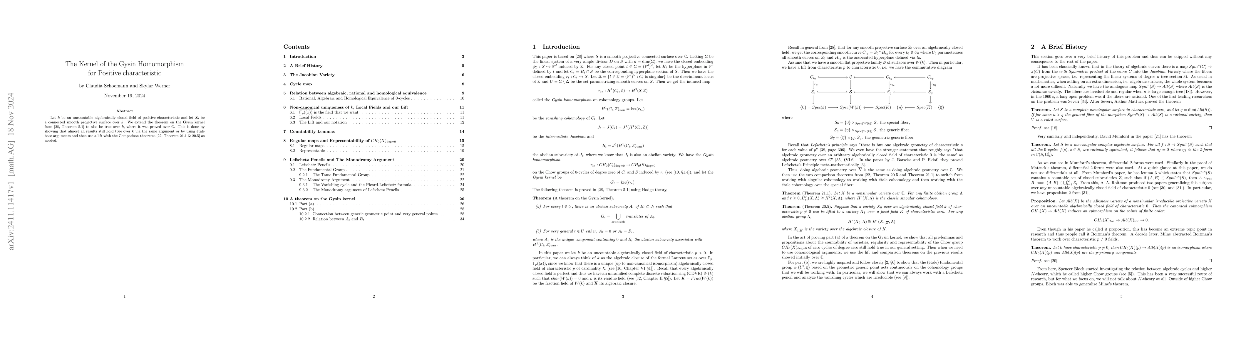 Thumbnail for The Kernel of the Gysin Homomorphism for Positive characteristic