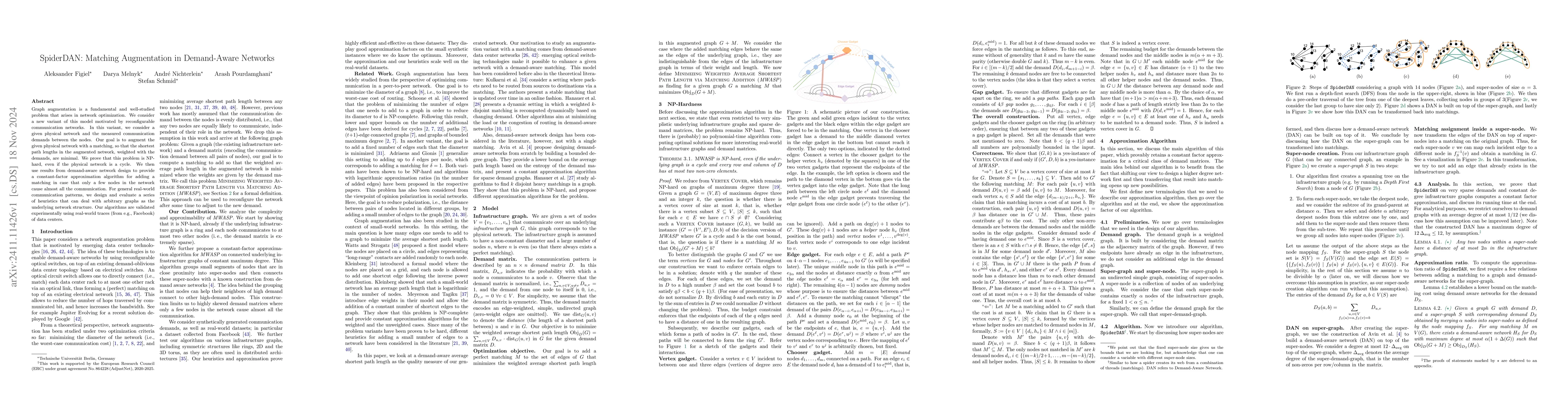 Thumbnail for SpiderDAN: Matching Augmentation in Demand-Aware Networks