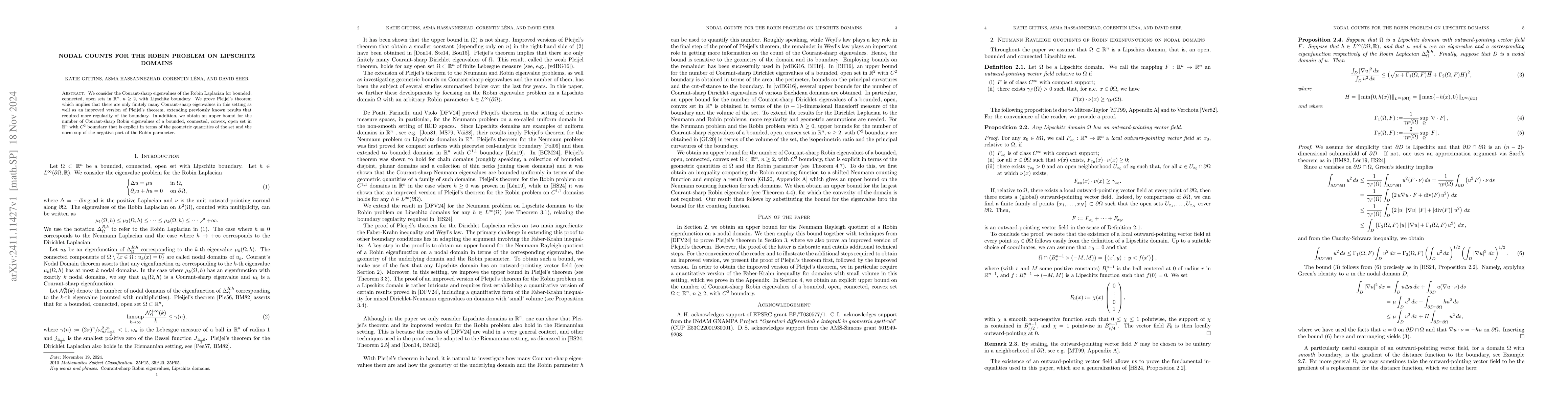 Thumbnail for Nodal counts for the Robin problem on Lipschitz domains
