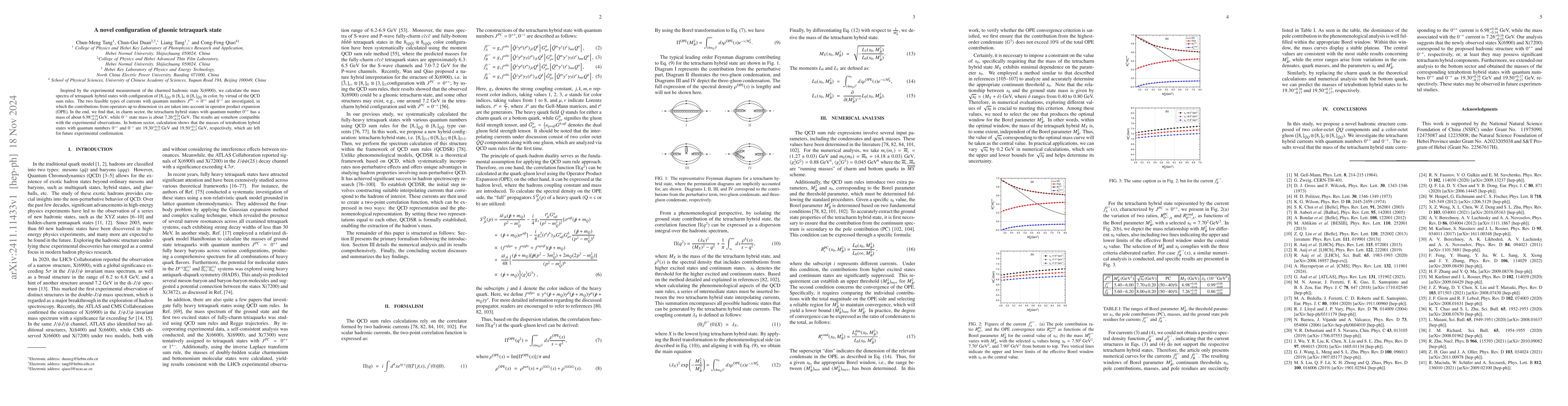 Thumbnail for A novel configuration of gluonic tetraquark state