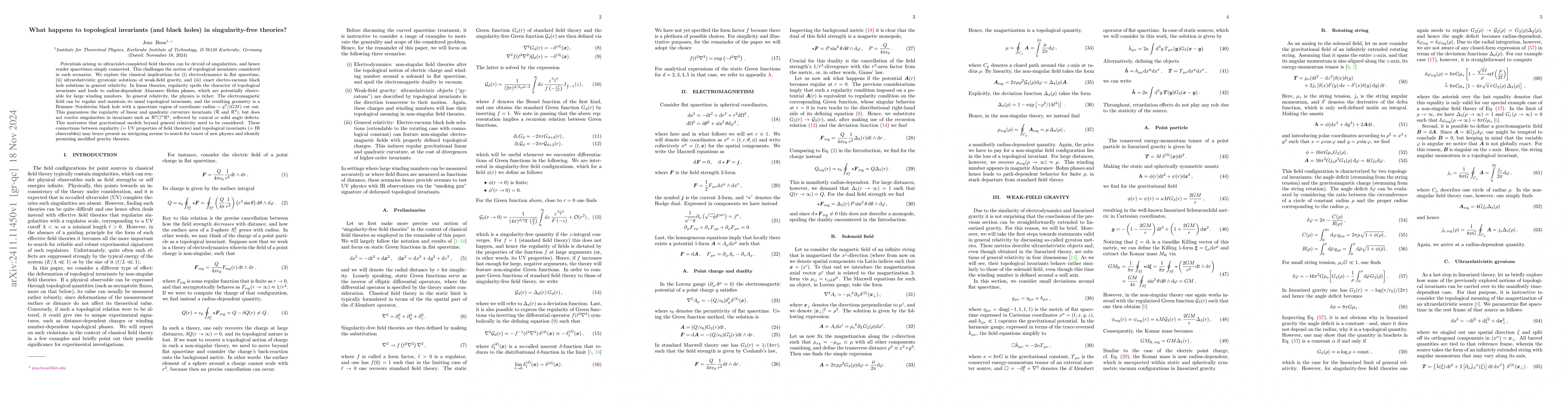 Thumbnail for What happens to topological invariants (and black holes) in
  singularity-free theories?
