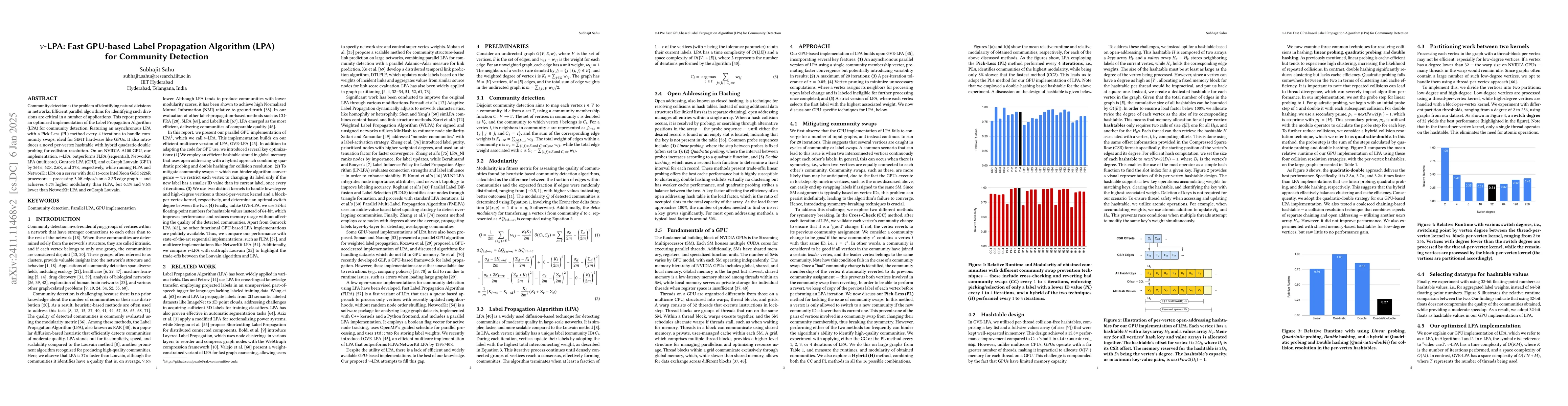 Thumbnail for $ν$-LPA: Fast GPU-based Label Propagation Algorithm (LPA) for
  Community Detection