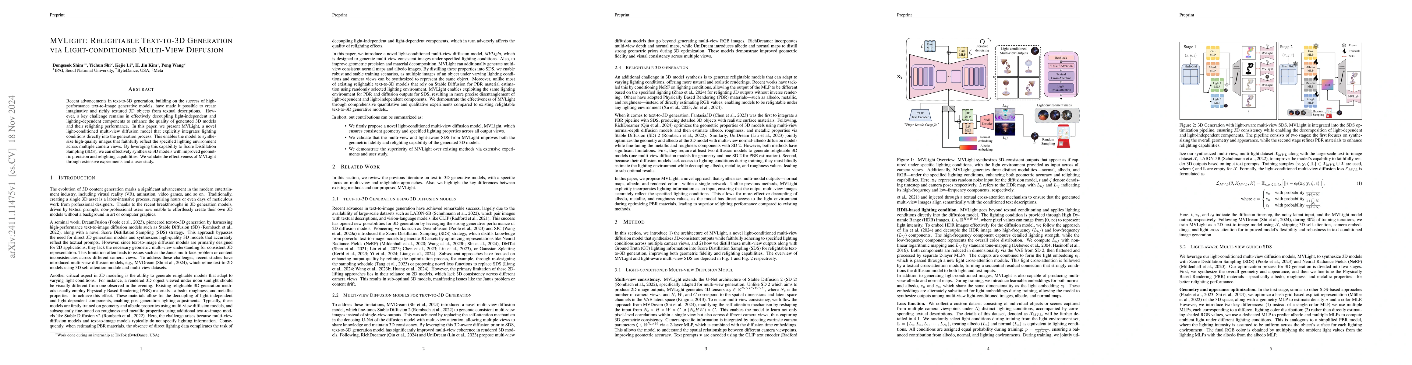 Thumbnail for MVLight: Relightable Text-to-3D Generation via Light-conditioned
  Multi-View Diffusion