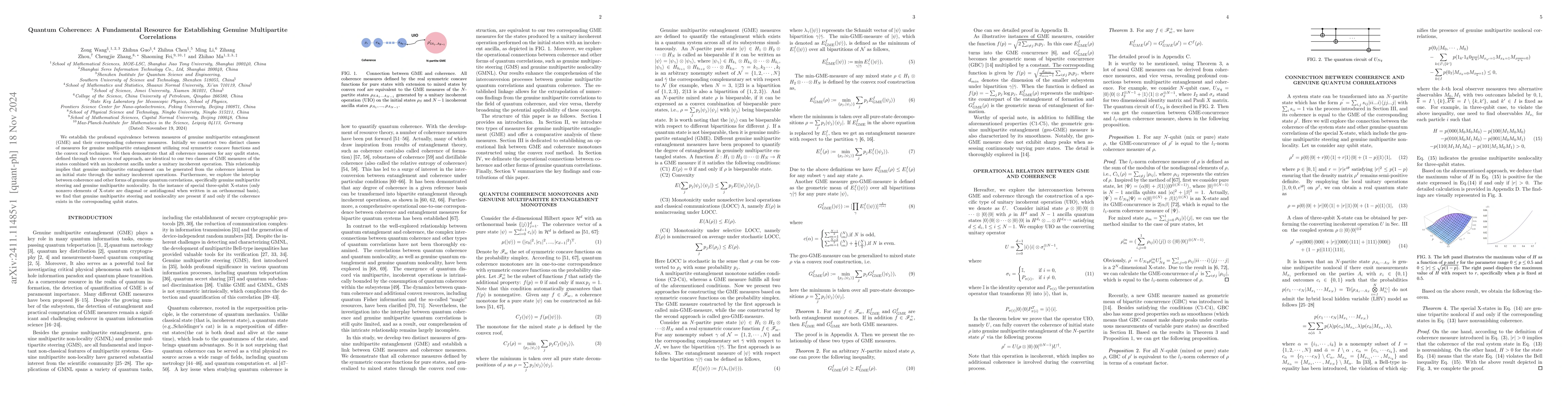 Thumbnail for Quantum Coherence: A Fundamental Resource for Establishing Genuine
  Multipartite Correlations