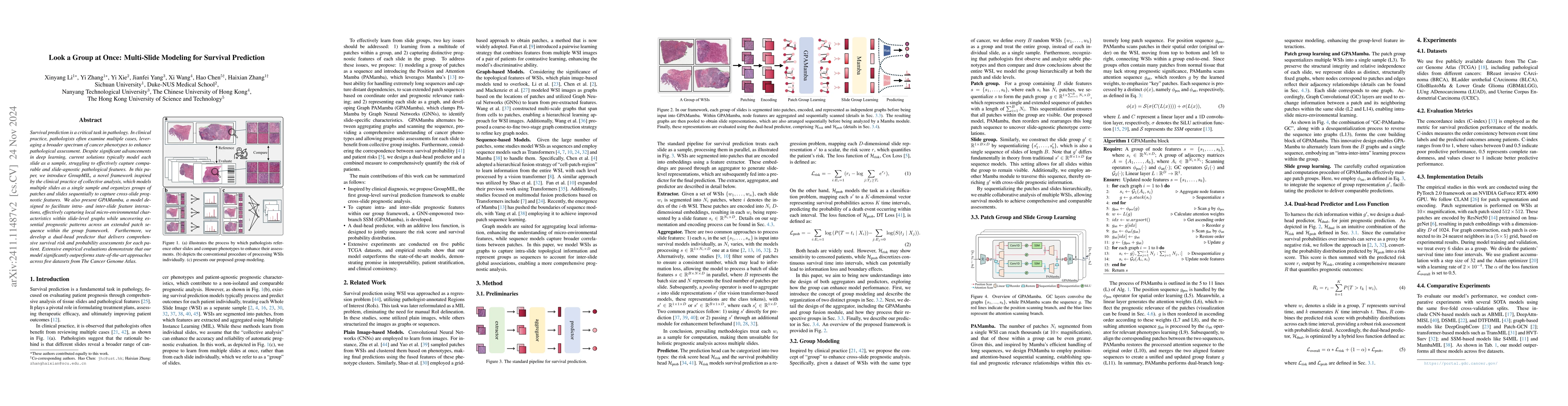Thumbnail for Look a Group at Once: Multi-Slide Modeling for Survival Prediction