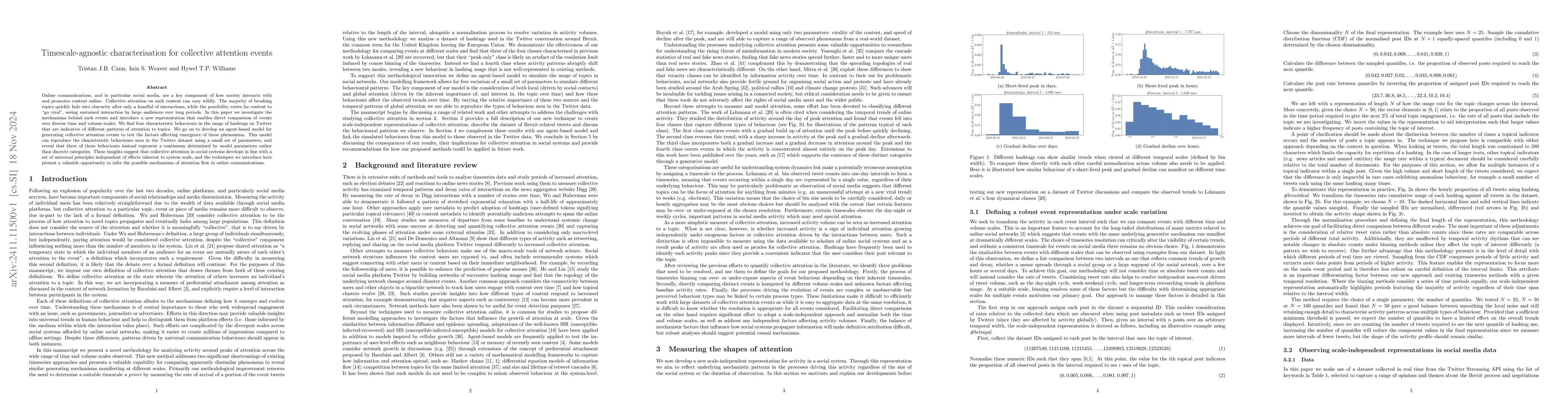 Thumbnail for Timescale-agnostic characterisation for collective attention events