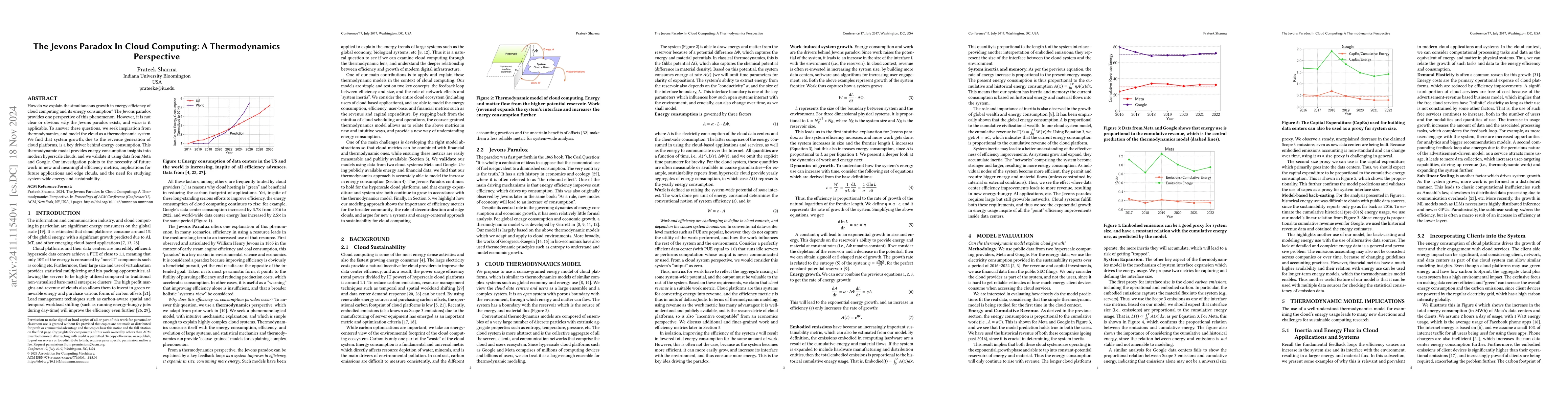 Thumbnail for The Jevons Paradox In Cloud Computing: A Thermodynamics Perspective