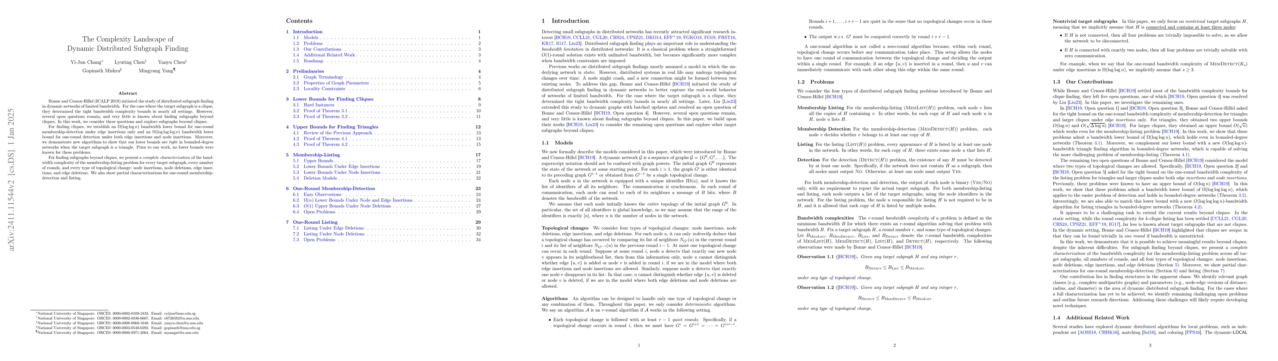Thumbnail for The Complexity Landscape of Dynamic Distributed Subgraph Finding