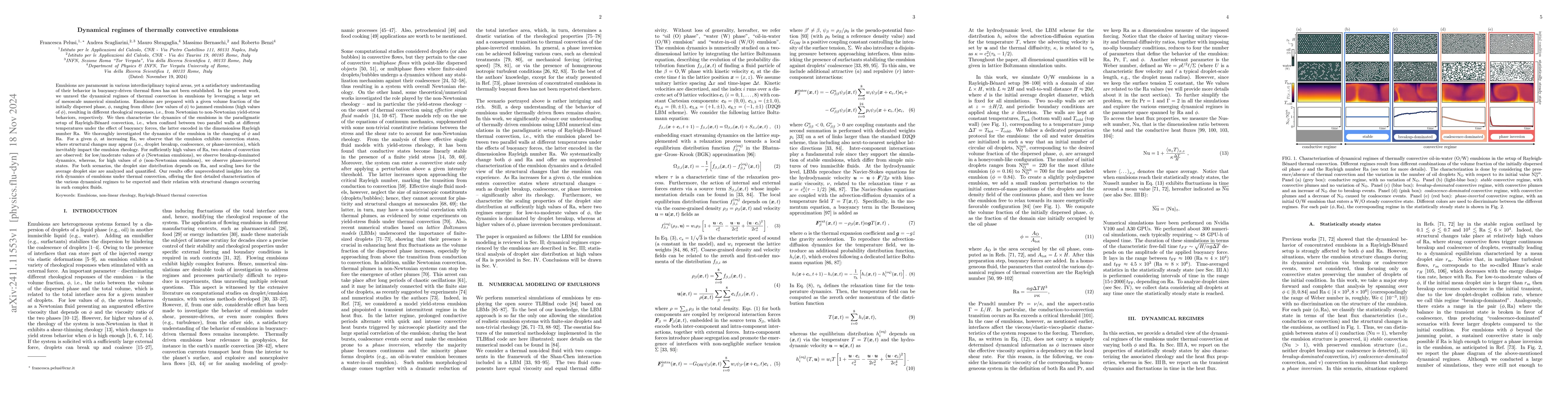 Thumbnail for Dynamical regimes of thermally convective emulsions