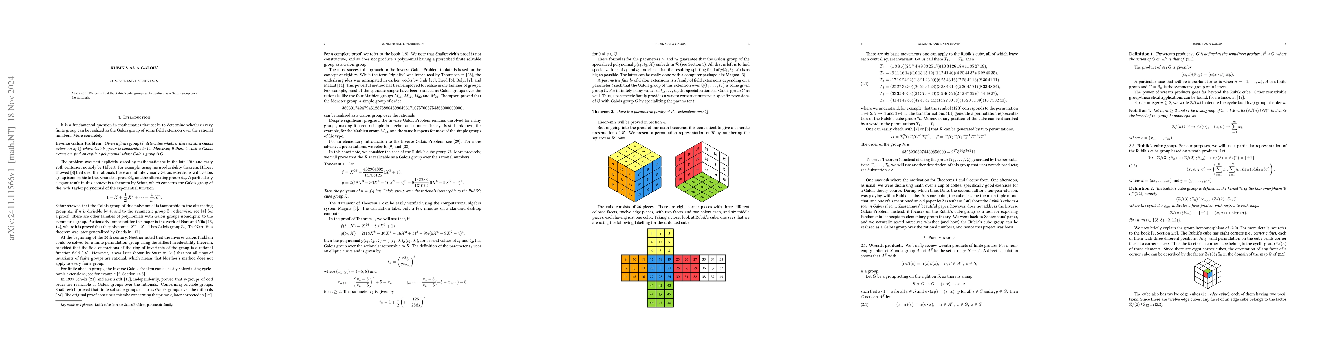 Thumbnail for Rubik's as a Galois'