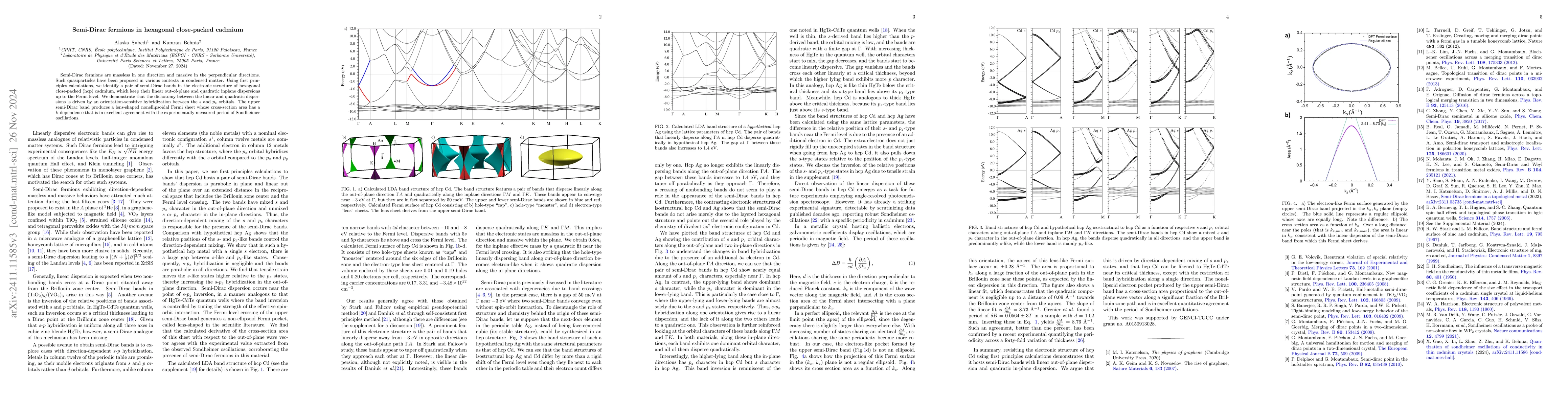 Thumbnail for Semi-Dirac fermions in hexagonal close-packed cadmium
