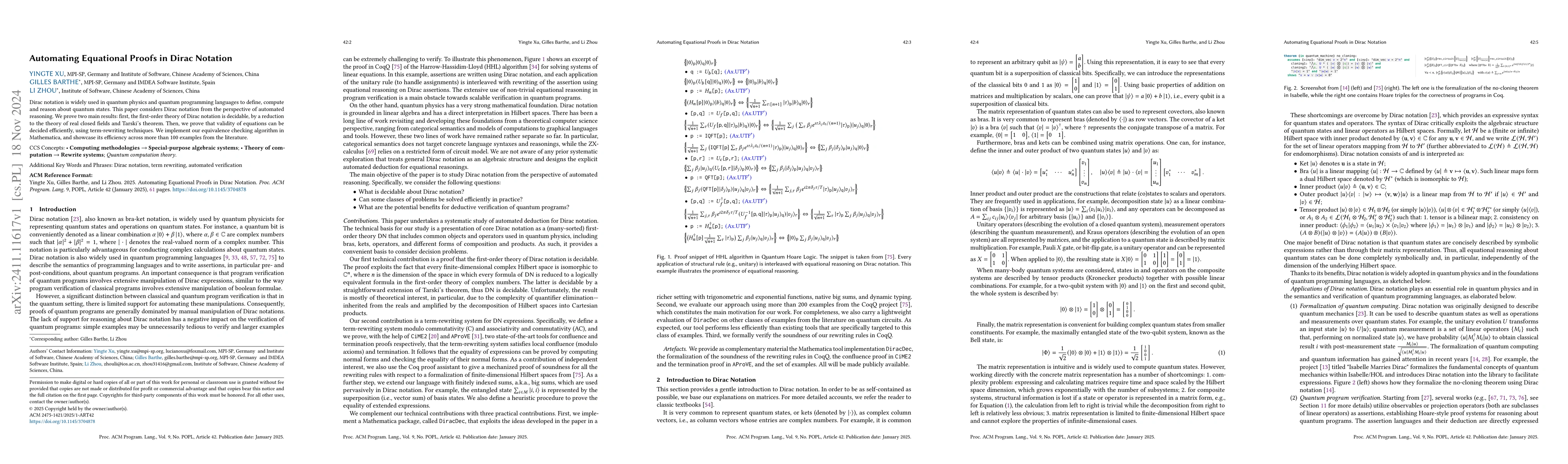 Thumbnail for Automating Equational Proofs in Dirac Notation