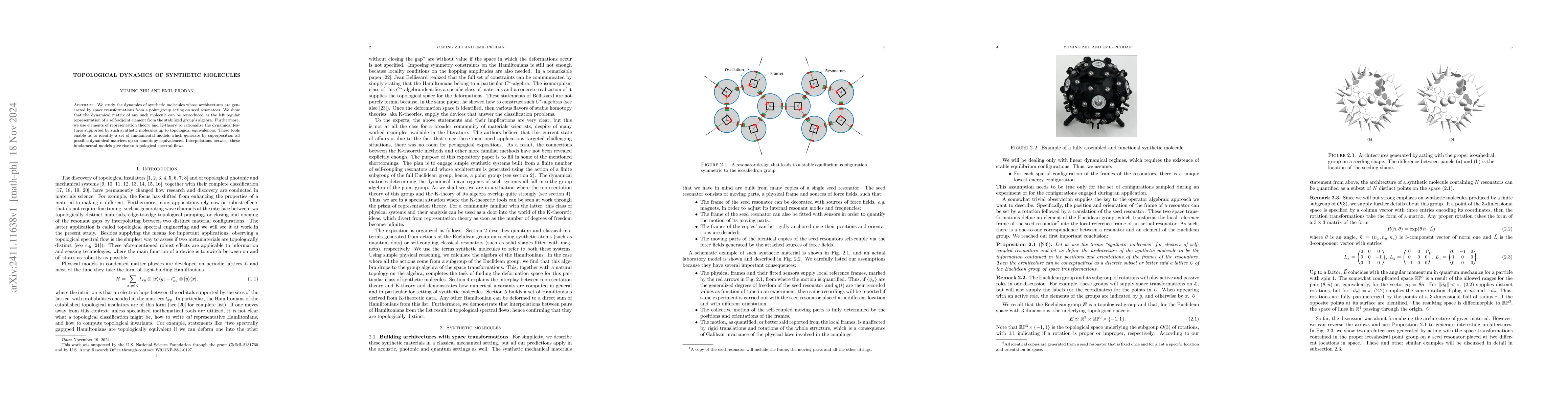 Thumbnail for Topological Dynamics of Synthetic Molecules