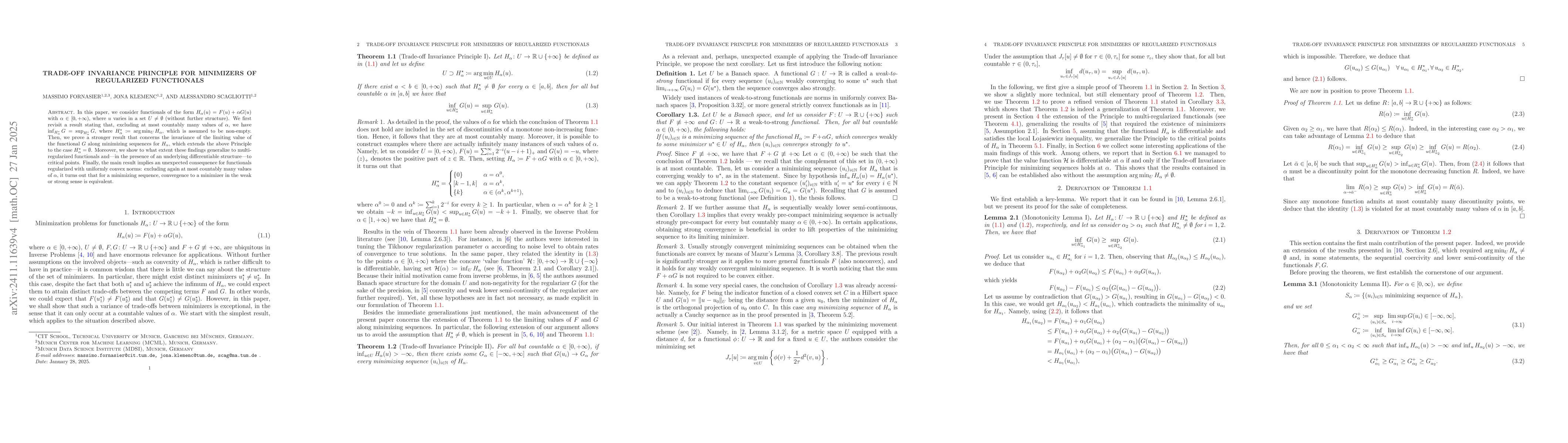 Thumbnail for Trade-off Invariance Principle for minimizers of regularized functionals