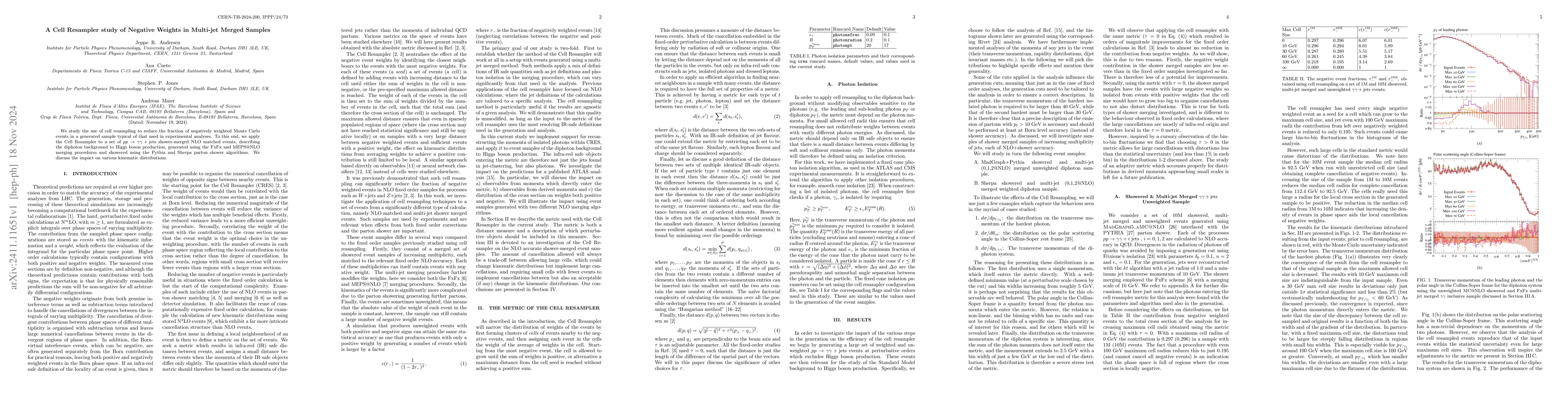 Thumbnail for A Cell Resampler study of Negative Weights in Multi-jet Merged Samples