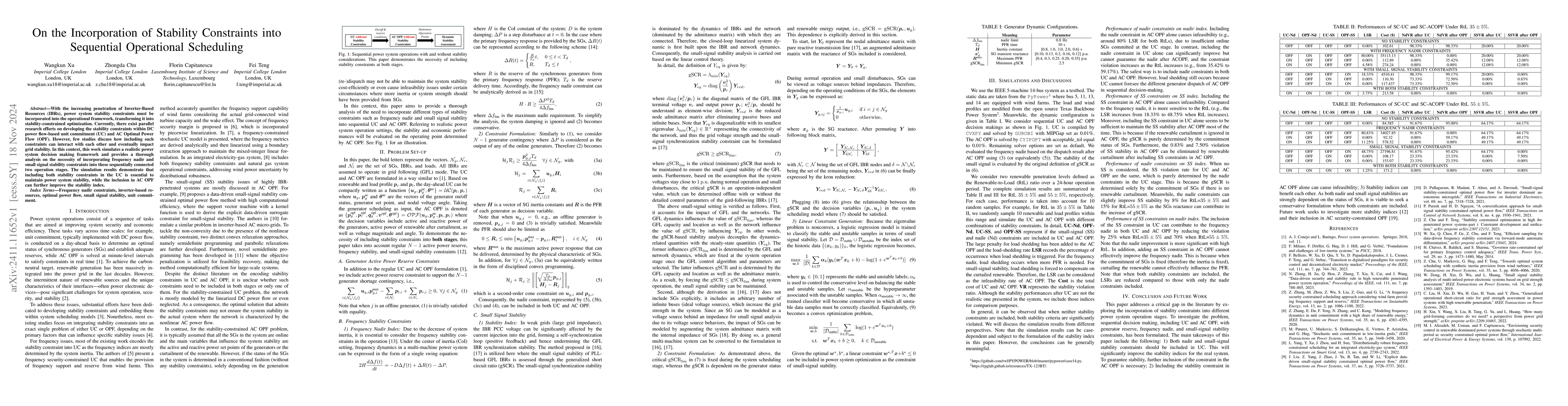 Thumbnail for On the Incorporation of Stability Constraints into Sequential
  Operational Scheduling