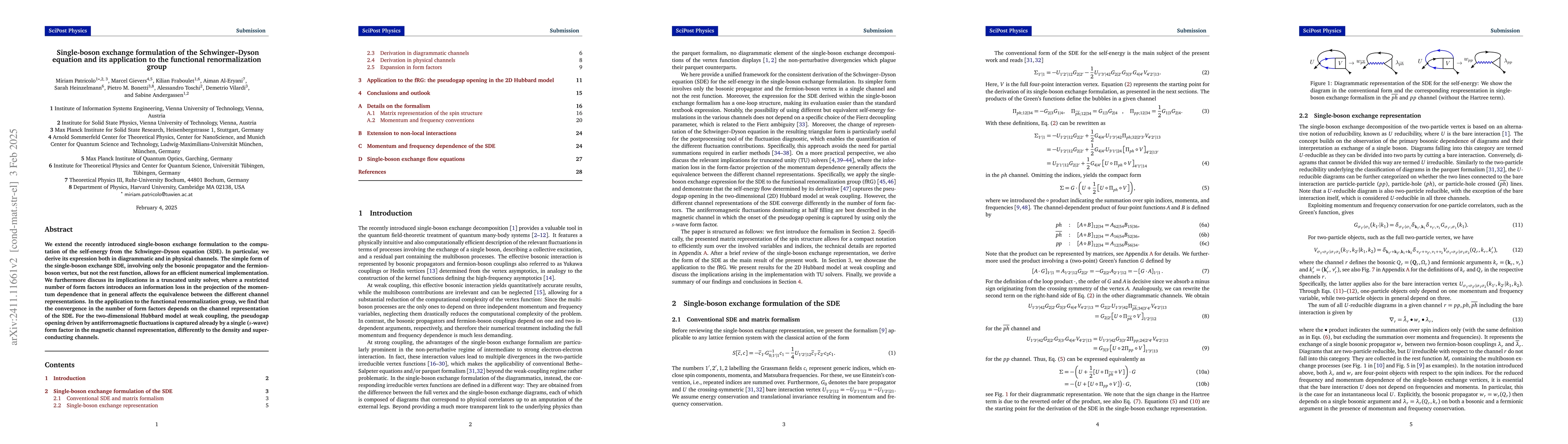 Thumbnail for Single-boson exchange formulation of the Schwinger-Dyson equation and
  its application to the functional renormalization group
