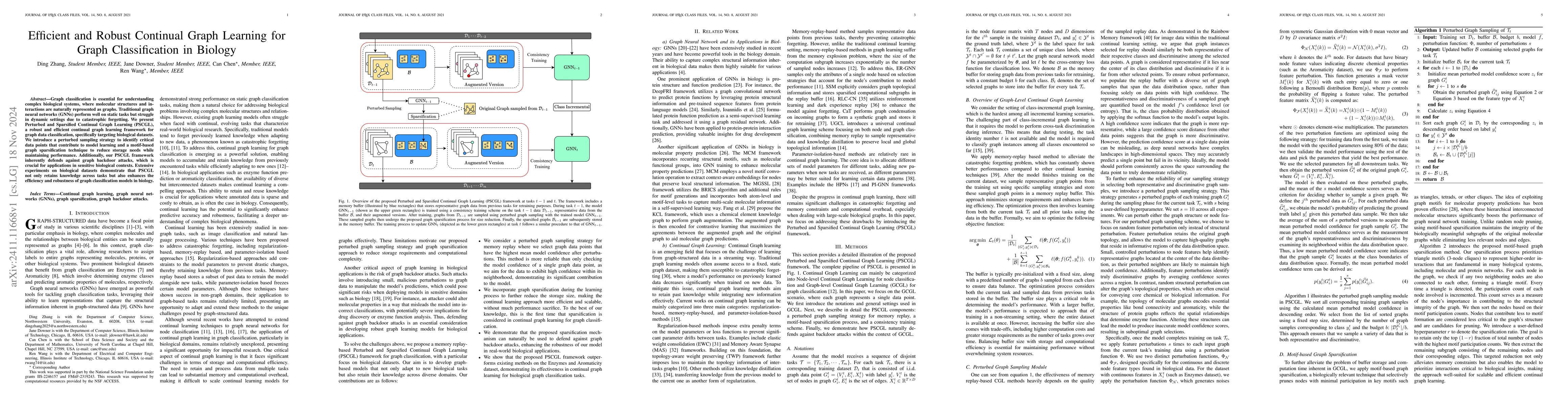Thumbnail for Efficient and Robust Continual Graph Learning for Graph Classification
  in Biology