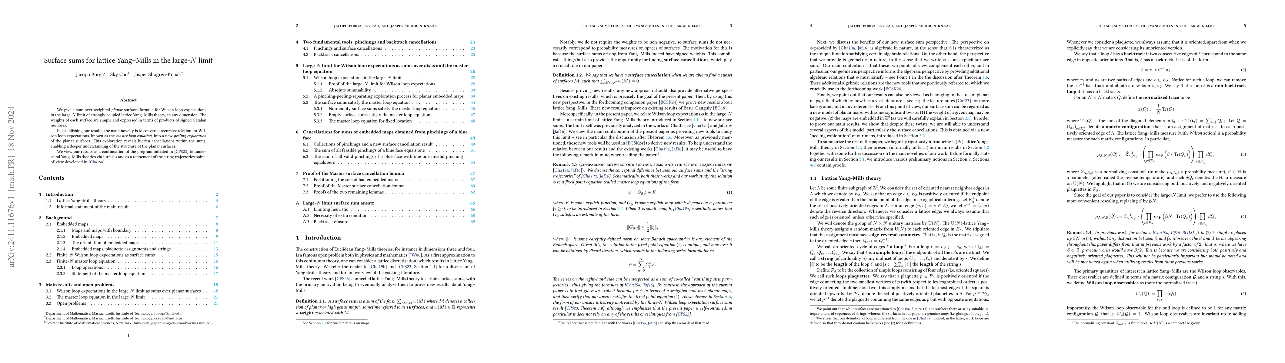 Thumbnail for Surface sums for lattice Yang-Mills in the large-$N$ limit