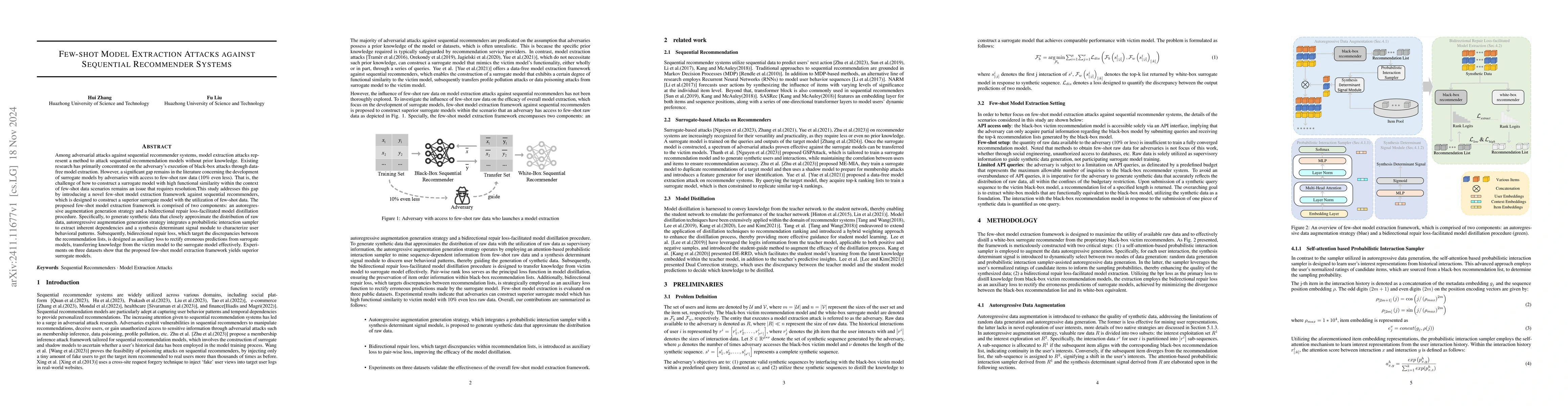 Thumbnail for Few-shot Model Extraction Attacks against Sequential Recommender Systems