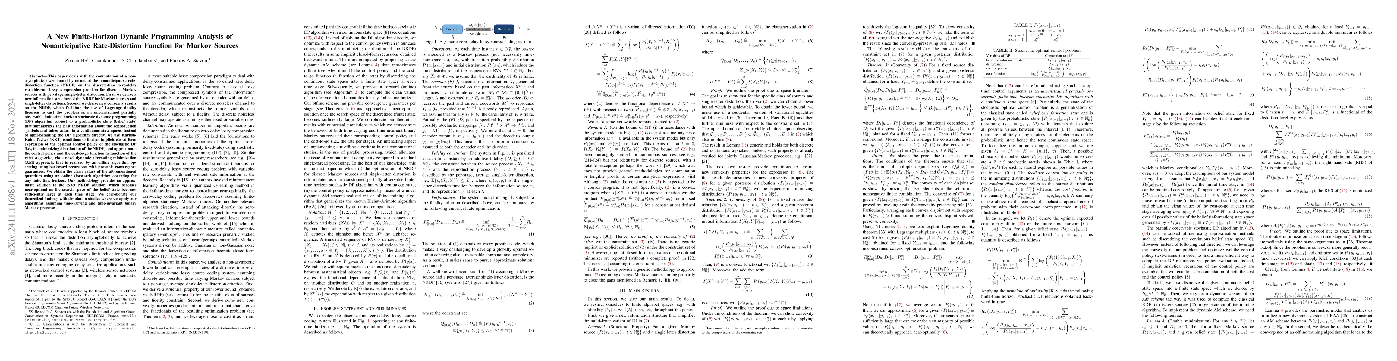 Thumbnail for A New Finite-Horizon Dynamic Programming Analysis of Nonanticipative
  Rate-Distortion Function for Markov Sources