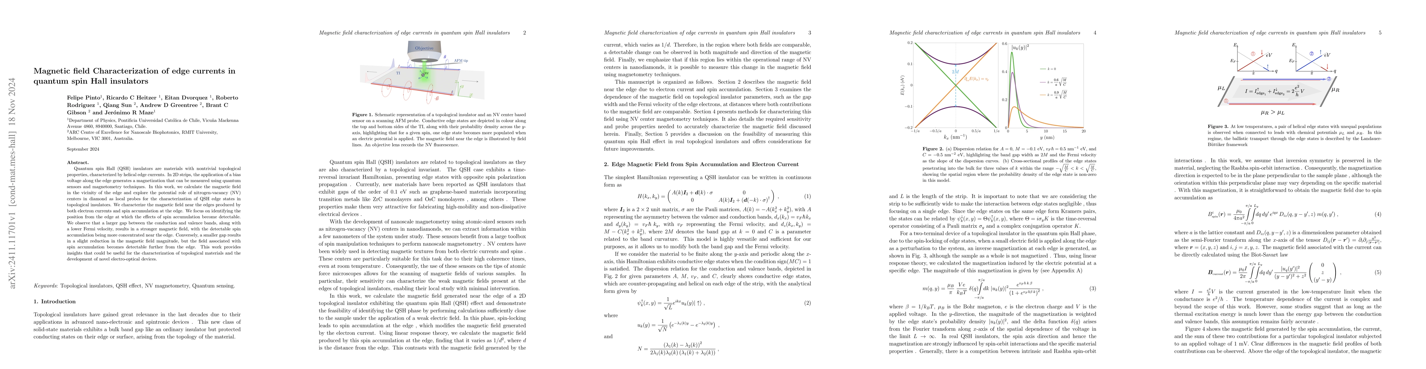 Thumbnail for Magnetic field Characterization of edge currents in quantum spin Hall
  insulators