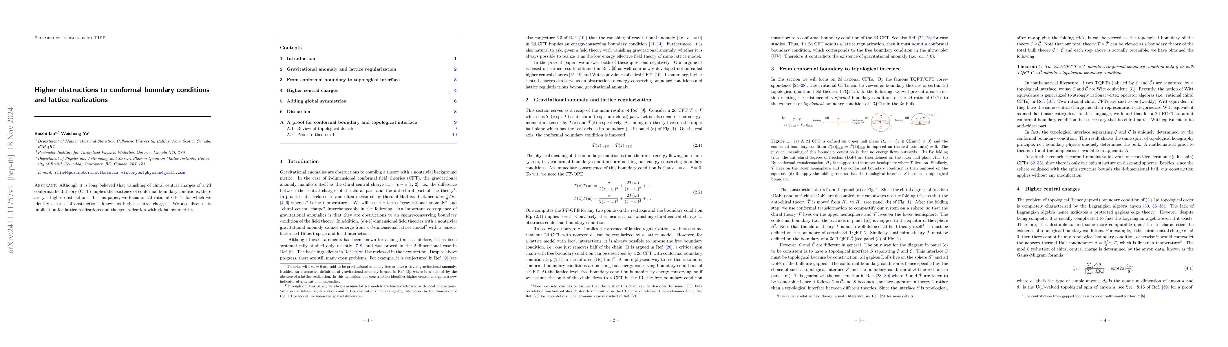 Thumbnail for Higher obstructions to conformal boundary conditions and lattice
  realizations