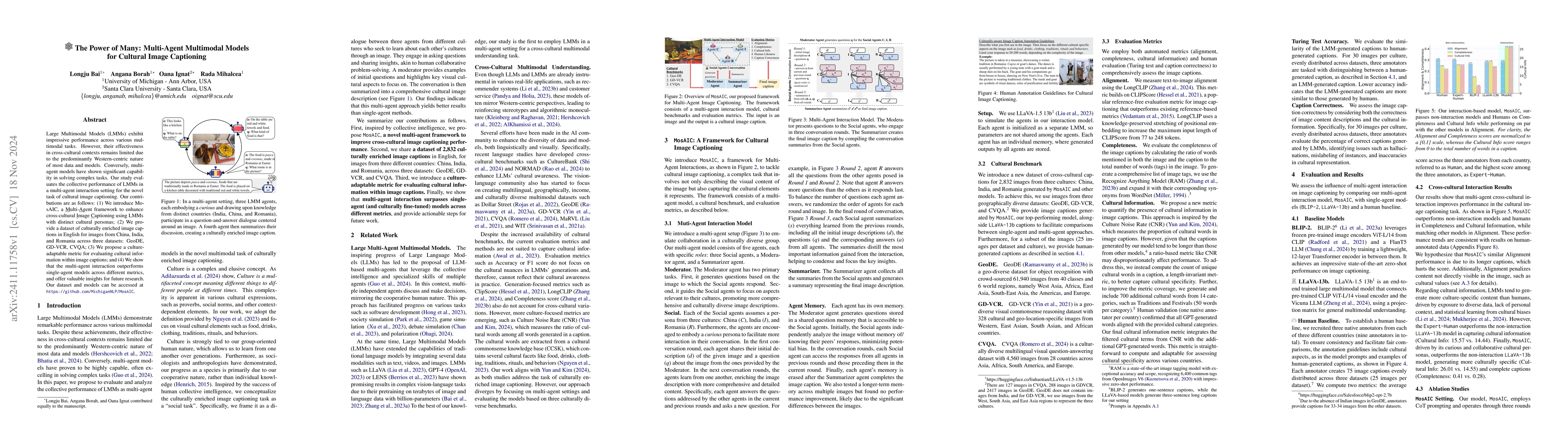 Thumbnail for The Power of Many: Multi-Agent Multimodal Models for Cultural Image
  Captioning