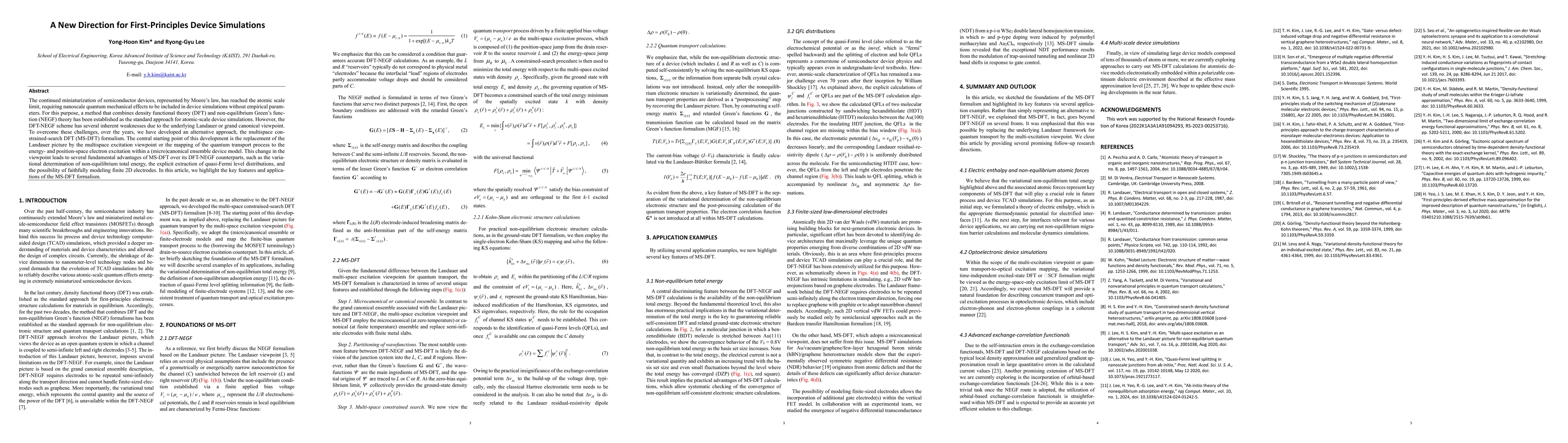 Thumbnail for A New Direction for First-Principles Device Simulations