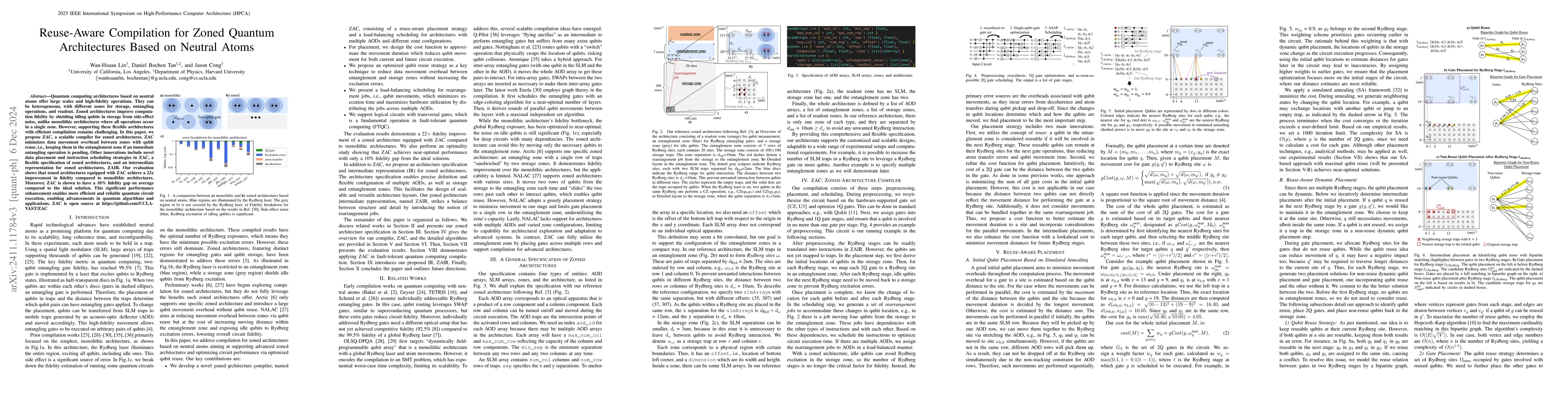 Thumbnail for Reuse-Aware Compilation for Zoned Quantum Architectures Based on Neutral
  Atoms