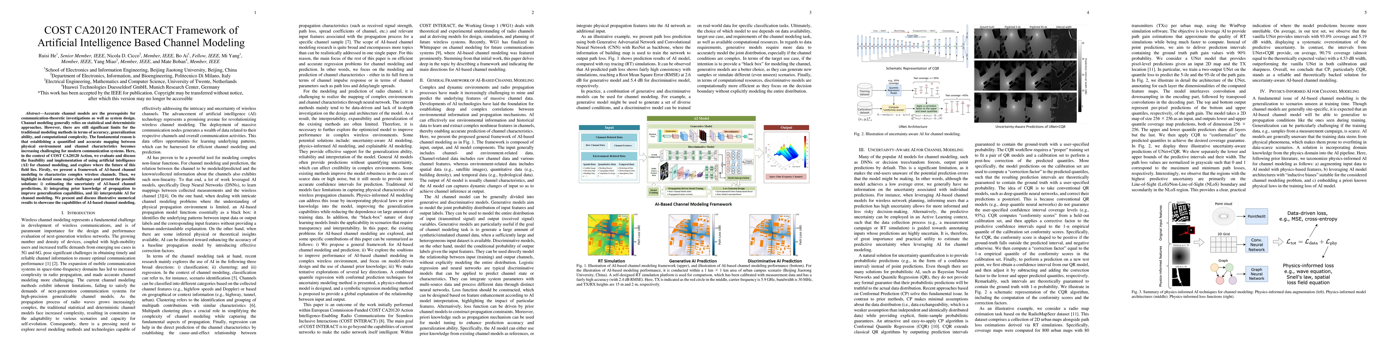 Thumbnail for COST CA20120 INTERACT Framework of Artificial Intelligence Based Channel
  Modeling