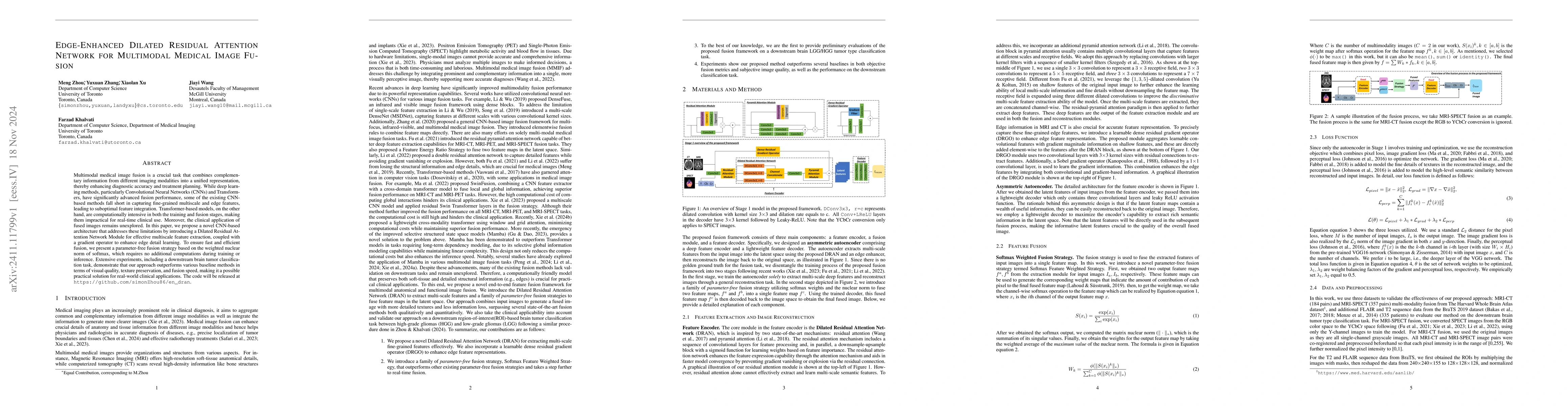 Thumbnail for Edge-Enhanced Dilated Residual Attention Network for Multimodal Medical
  Image Fusion