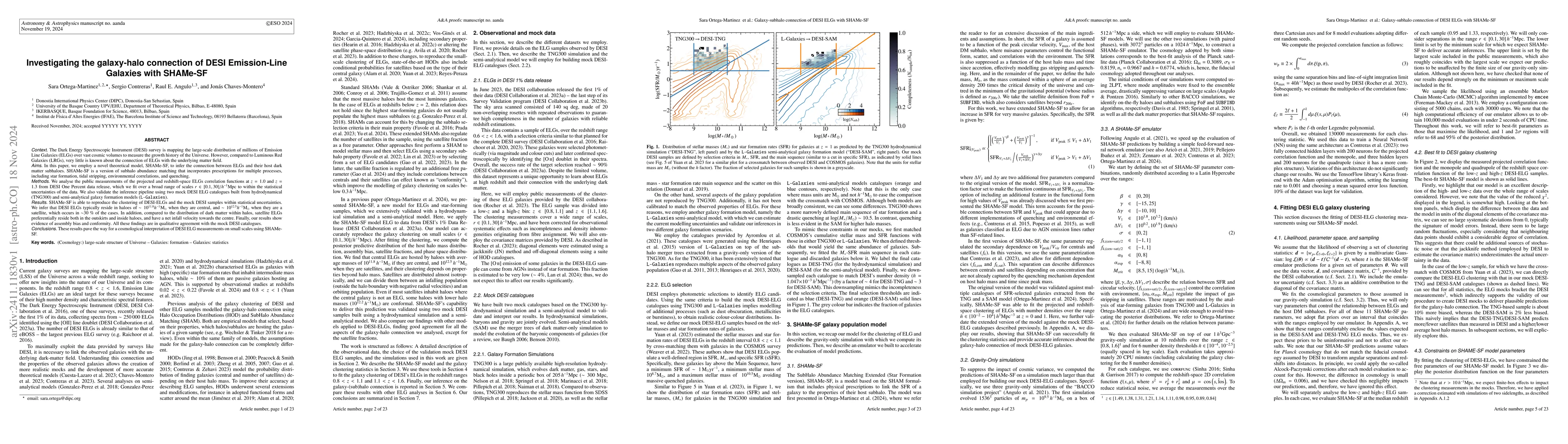 Thumbnail for Investigating the galaxy-halo connection of DESI Emission-Line Galaxies
  with SHAMe-SF