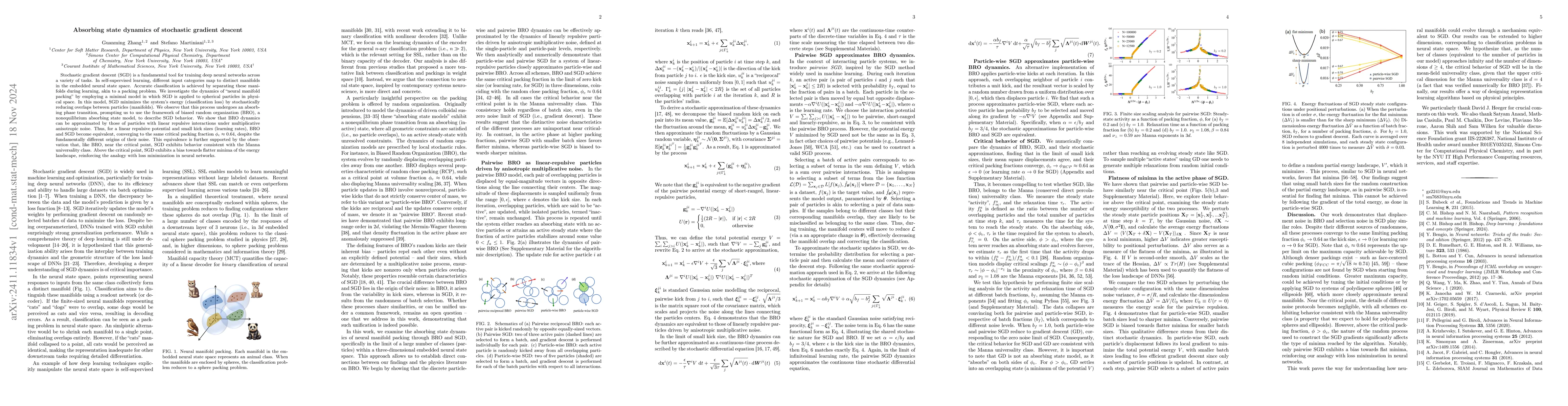 Thumbnail for Absorbing state dynamics of stochastic gradient descent