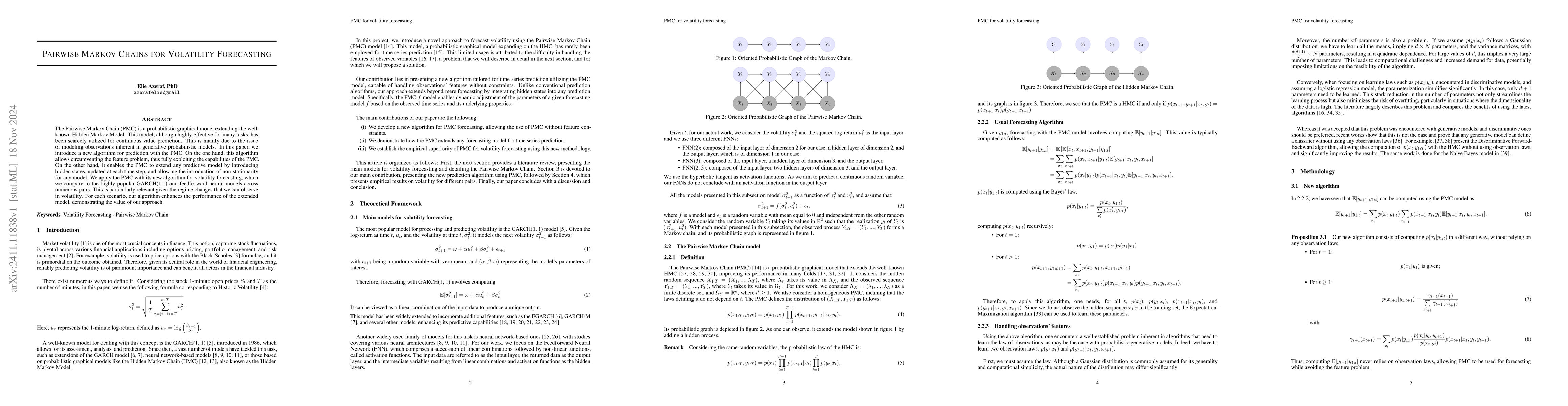 Thumbnail for Pairwise Markov Chains for Volatility Forecasting
