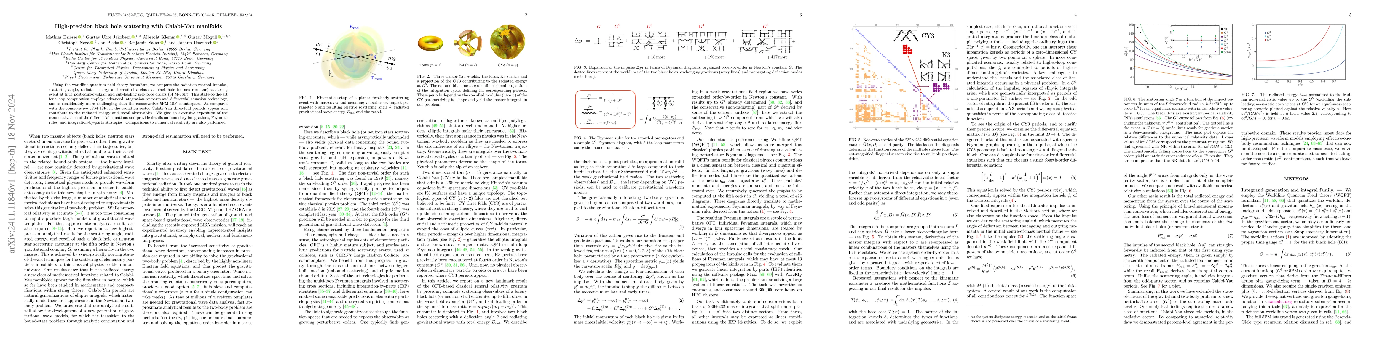 Thumbnail for High-precision black hole scattering with Calabi-Yau manifolds