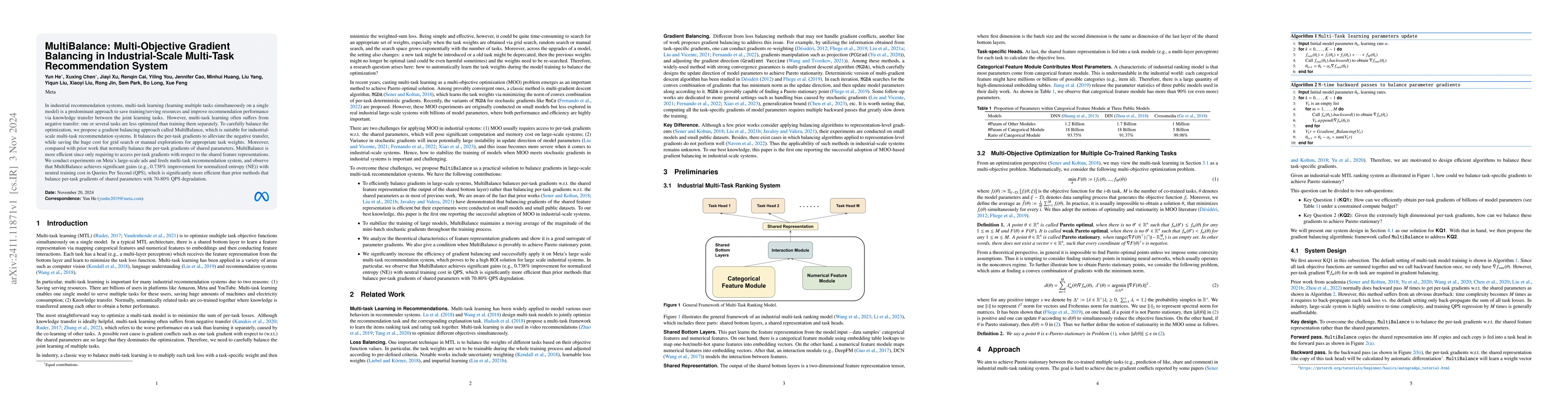 Thumbnail for MultiBalance: Multi-Objective Gradient Balancing in Industrial-Scale
  Multi-Task Recommendation System
