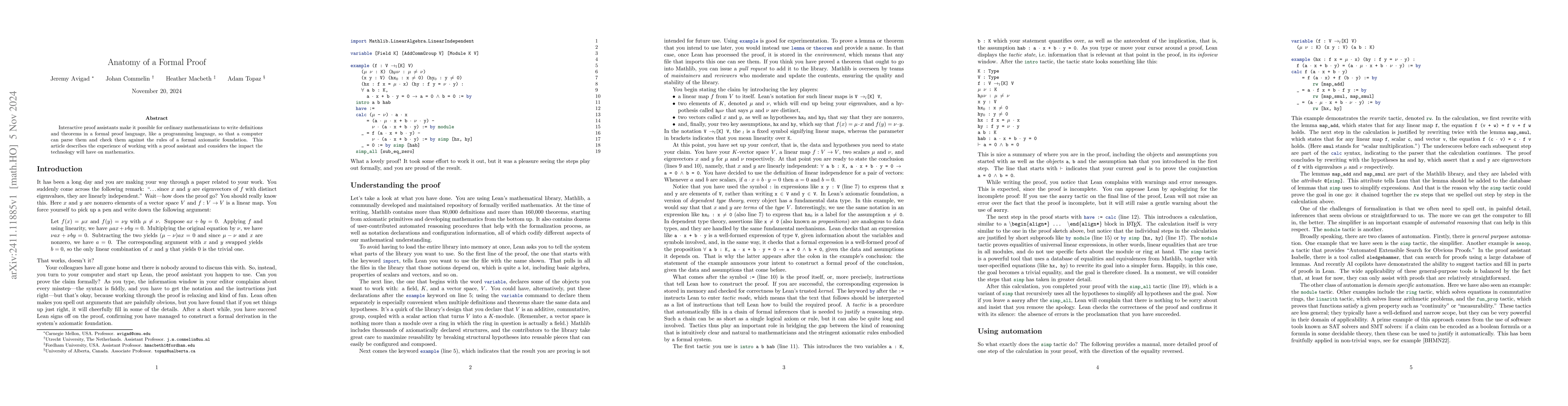 Thumbnail for Anatomy of a Formal Proof