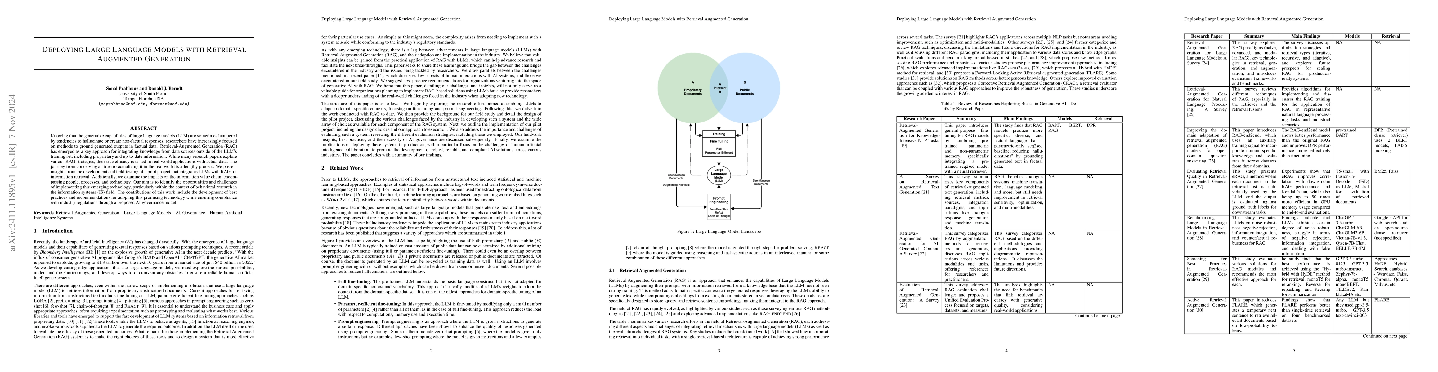 Thumbnail for Deploying Large Language Models With Retrieval Augmented Generation