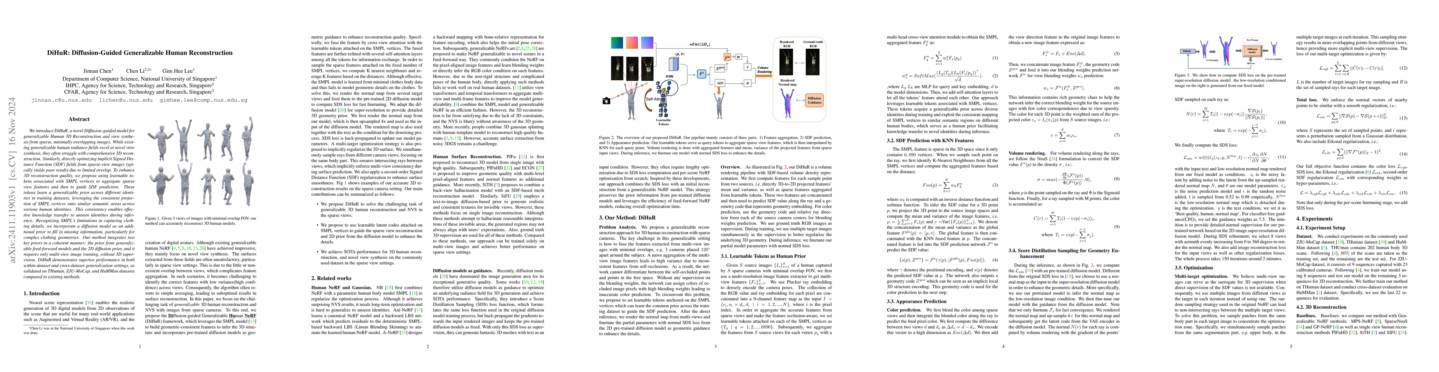 Thumbnail for DiHuR: Diffusion-Guided Generalizable Human Reconstruction