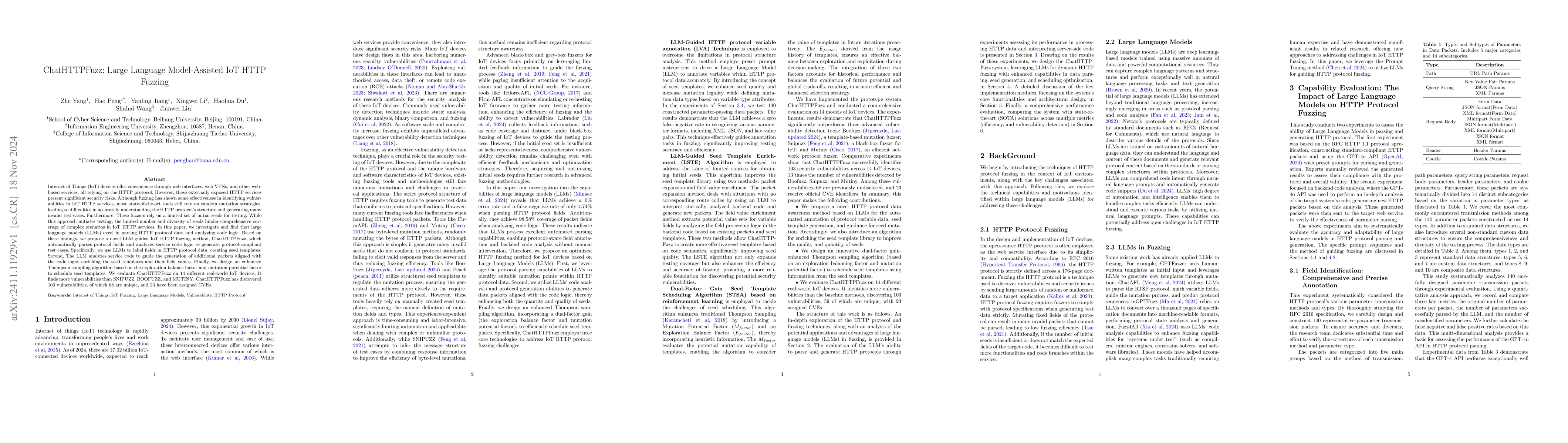 Thumbnail for ChatHTTPFuzz: Large Language Model-Assisted IoT HTTP Fuzzing