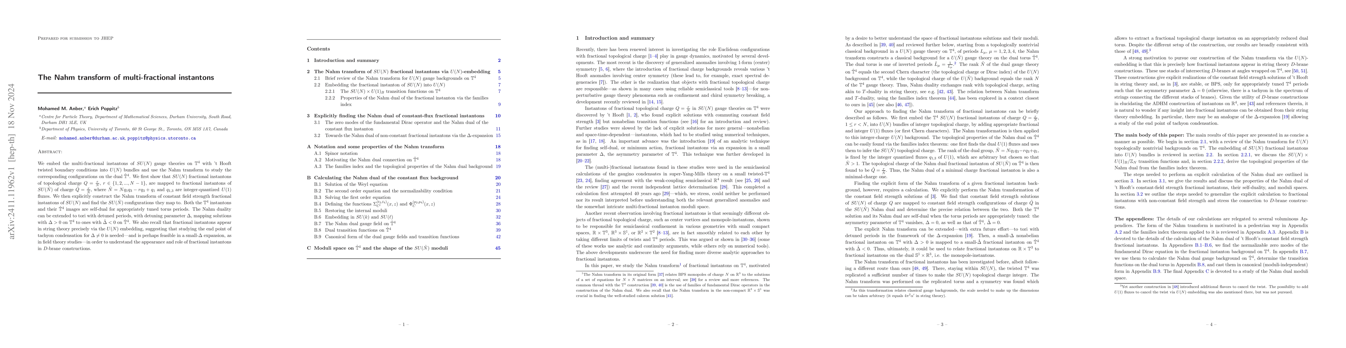Thumbnail for The Nahm transform of multi-fractional instantons