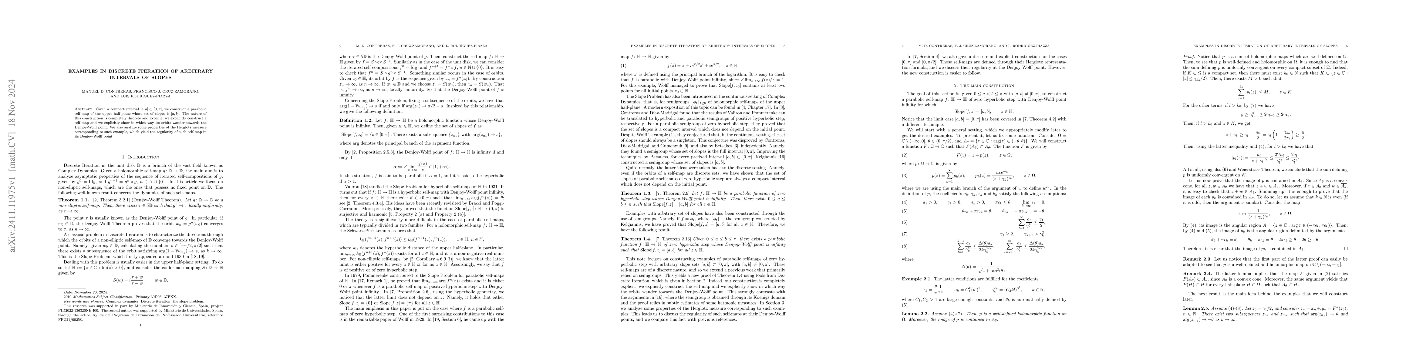 Thumbnail for Examples in Discrete Iteration of Arbitrary Intervals of Slopes