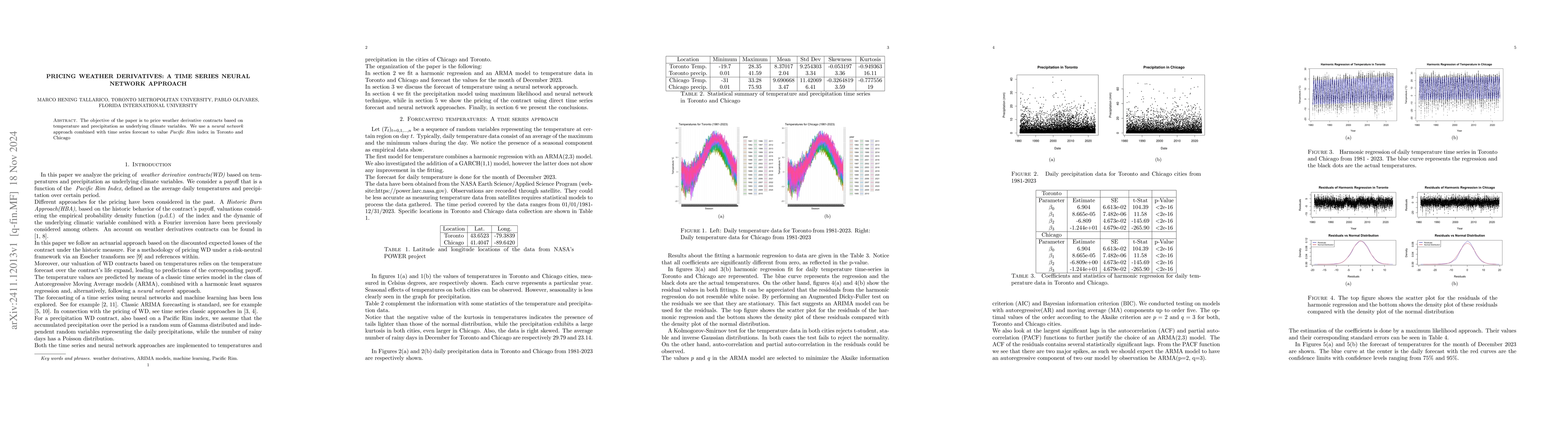 Thumbnail for Pricing Weather Derivatives: A Time Series Neural Network Approach
