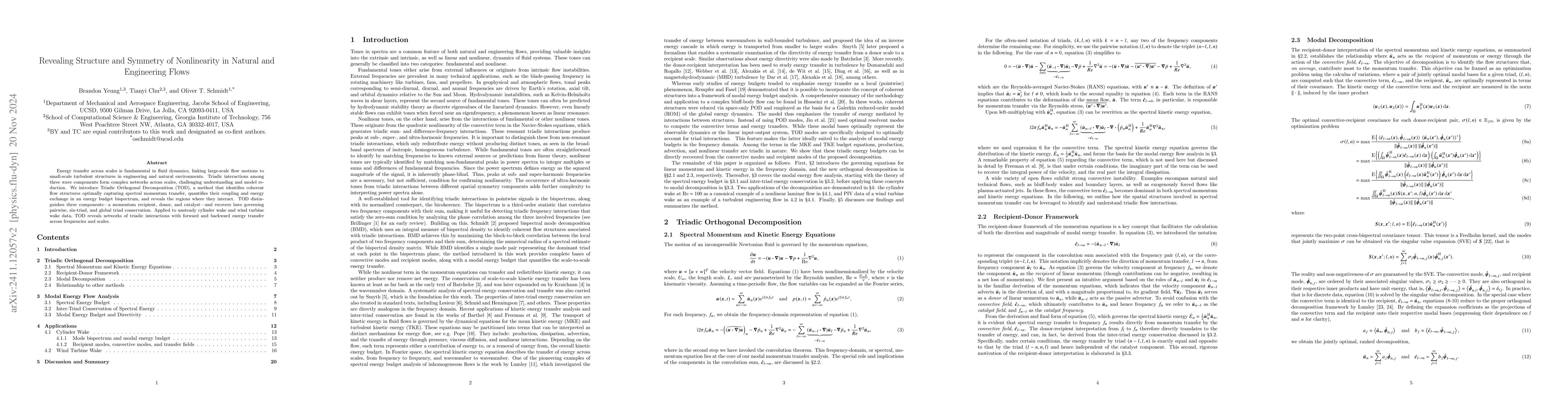 Thumbnail for Revealing Structure and Symmetry of Nonlinearity in Natural and
  Engineering Flows