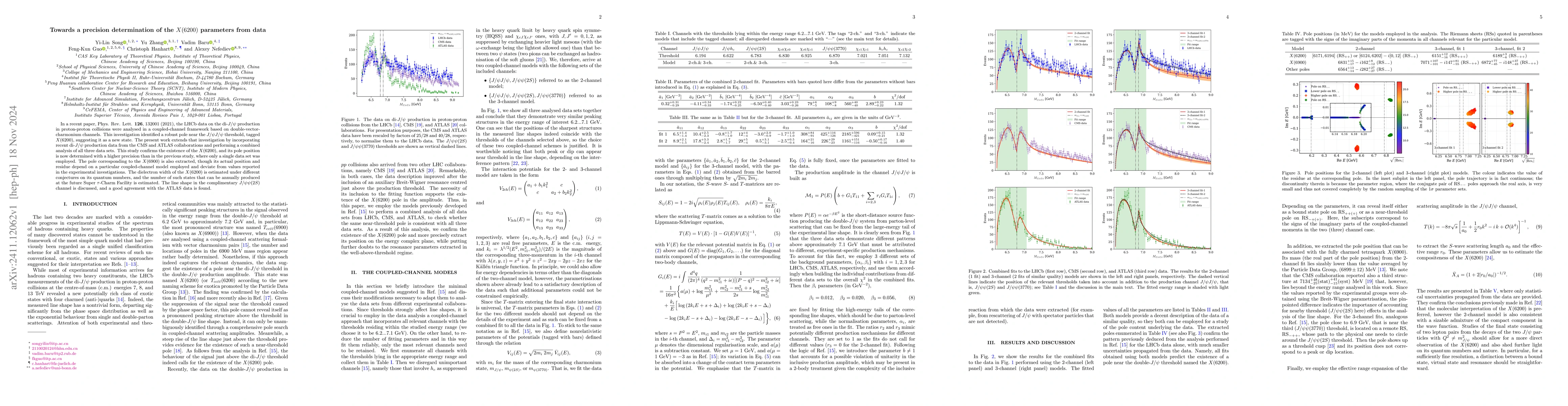 Thumbnail for Towards a precision determination of the $X(6200)$ parameters from data