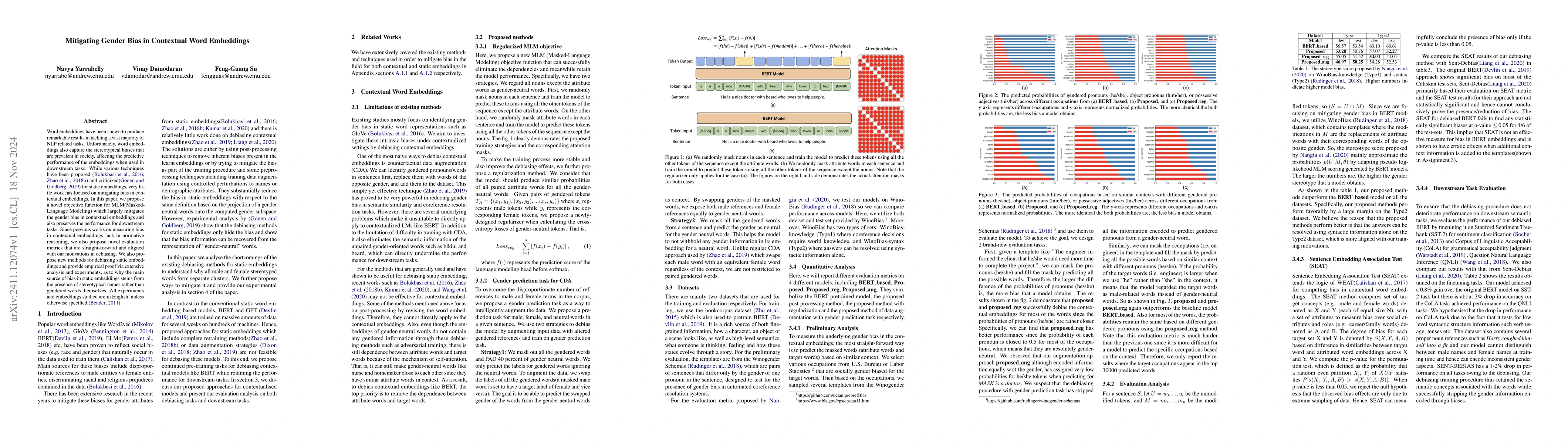 Thumbnail for Mitigating Gender Bias in Contextual Word Embeddings