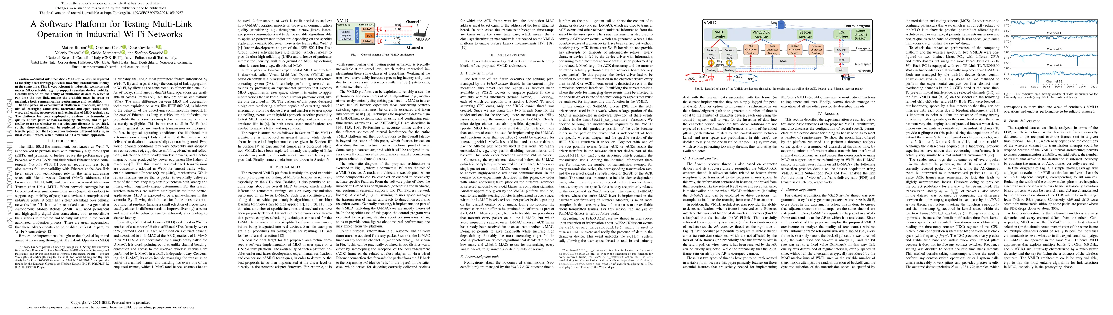 Thumbnail for A Software Platform for Testing Multi-Link Operation in Industrial Wi-Fi
  Networks